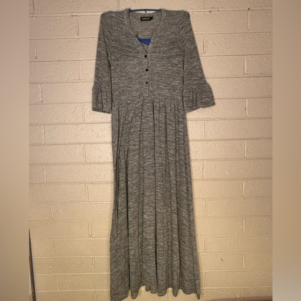 Reborn Charcoal Long Sleeve Dress